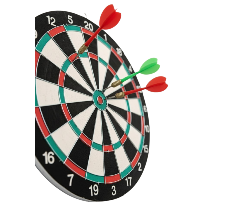 15 İnç Dart Tahtası Seti Dayanıklı Yapı 4 Metal Dart Oku