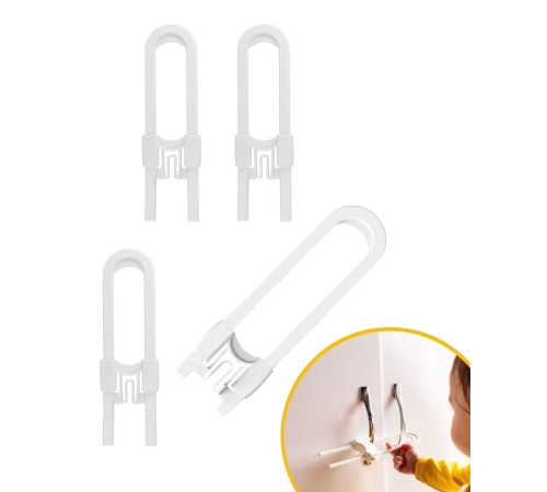 4 Adet Çok Amaçlı Dolap Kilidi Bebek ve Çocuk Koruması İçin Güvenli Çözüm