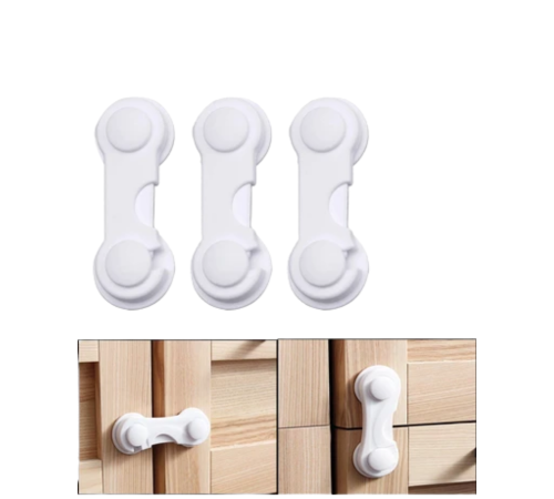 4 Adet Çok Amaçlı Dolap Güvenlik Kilidi Çocuklara Karşı Koruyucu Çözüm