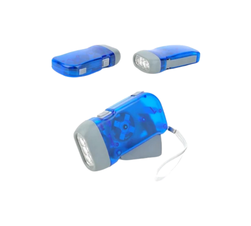 Kendiliğinden Şarjlı El Feneri Pilsiz Çalışan 3 LED Acil Durum Feneri