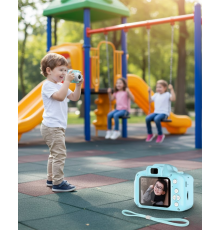 Mavi HD Mini Kamera Video Fotoğraf Çekimli Şarj Edilebilir Bataryalı Hafıza Kart Destekli