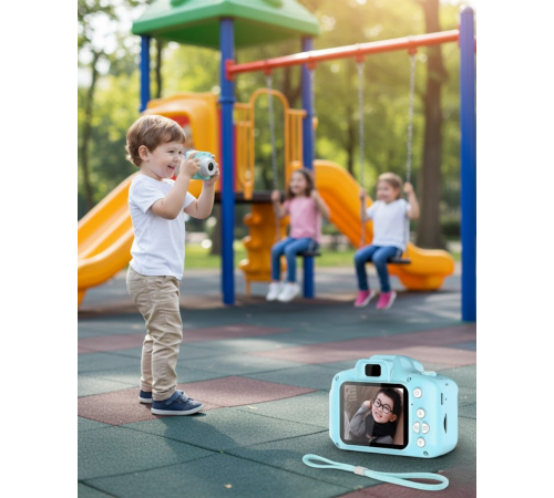 Mavi HD Mini Kamera Video Fotoğraf Çekimli Şarj Edilebilir Bataryalı Hafıza Kart Destekli