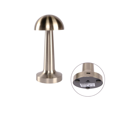 Modern Mantar Masa Lambası Dokunmatik 3 Işık Modlu Şarjlı Kablosuz LED