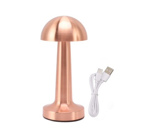 Modern Bronz Masa Lambası 3 Renk LED Dokunmatik Şarjlı Model