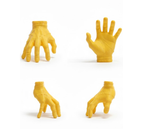 3D Sarı El Heykeli 17x16 cm Raf ve Masa Üstü Dekor