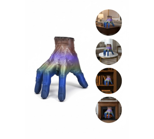 3D Modern Rengarenk El Heykeli 27x22 cm Statement Dekor