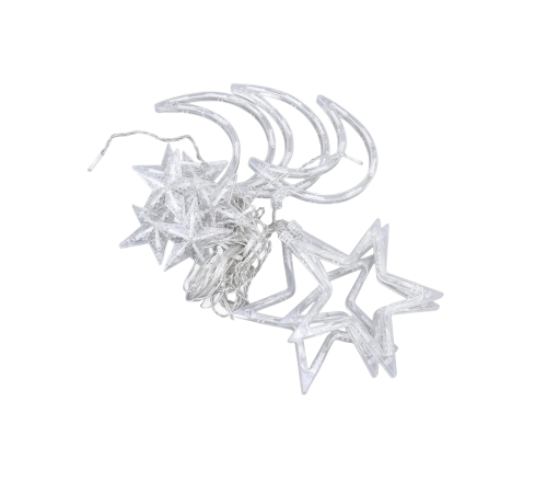 Büyük Ay Yıldız Ramazan Led Işık Dekoratif Işıklı Süs