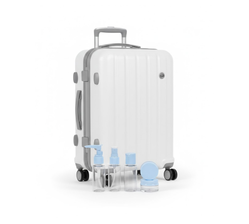 Kompakt 5’li Seyahat Banyo Şişe Takımı Çantalı