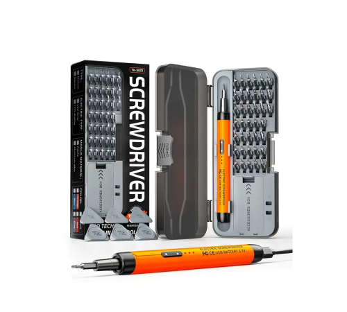 Profesyonel Elektrikli Tornavida Seti 600mAh Şarjlı 38 Parça Hassas Vida Seti