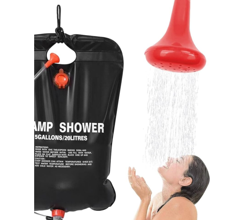 Kamp ve Plaj İçin Solar Duş 20 Litre Su Kapasiteli Portatif Duş Çantası