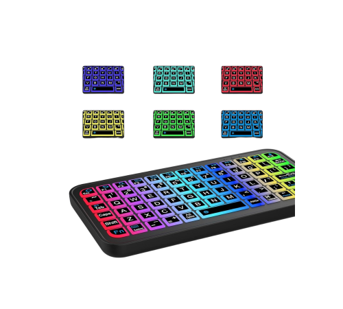 Bluetooth 5.2 Destekli Kablosuz Mini RGB Klavye Ultra İnce