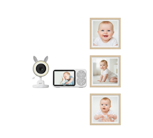 Karşılıklı Sesli Bebek Kamerası 4x Zoom Sıcaklık Sensörlü