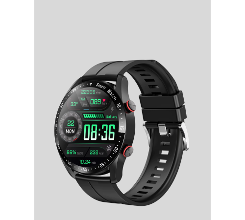 Akıllı Saat Titanyum Kasa Yuvarlak Ekran Alarm Uyku ve Sağlık Takibi Titreşimli