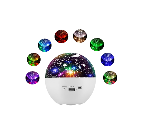 Sesle Tepki Veren Yıldız Projektör Oda Lambası