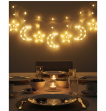 Dekoratif Büyük Ay Yıldız Ramazan Led Işık