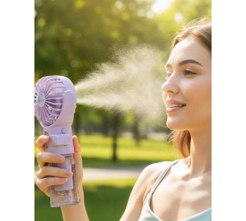 Dönen Su Sisli El Fanı – 4 Kademeli Rüzgar, Şeffaf Su Haznesi, Sessiz Çalışma