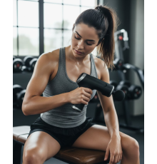 4 Başlıklı Darbeli Şarjlı Masaj Aleti Tabancası Kablosuz