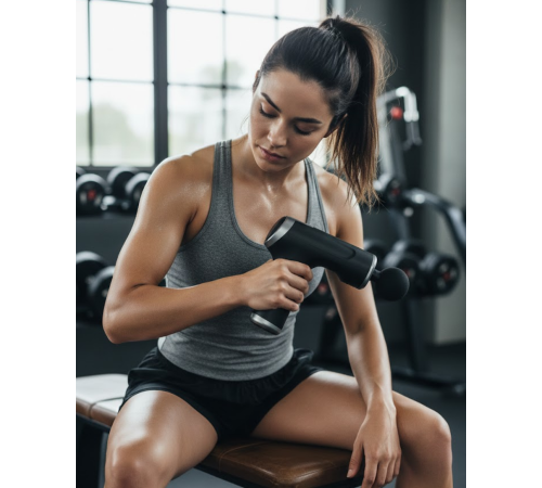 4 Başlıklı Darbeli Şarjlı Masaj Aleti Tabancası Kablosuz