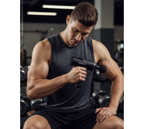 Şarjlı Masaj Tabancası 4 Başlıklı Mini Masaj Tabancası ve Masaj Aleti