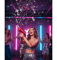 Para Dolar Saçma Para Atma Tabancası Otomatik Kırmızı Oyuncak