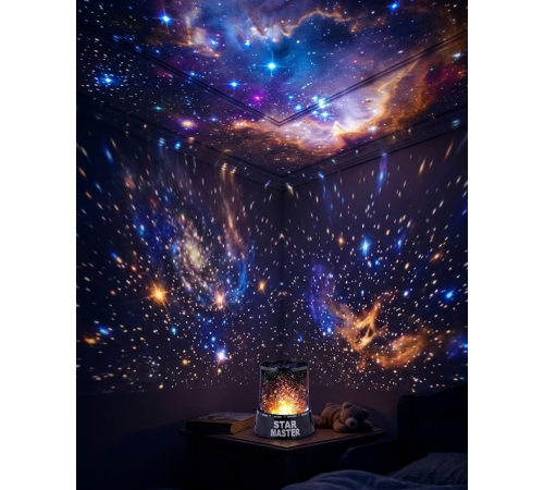 Yıldız Projeksiyon Gece Lambası Renkli Galaksi Işık Projektörü