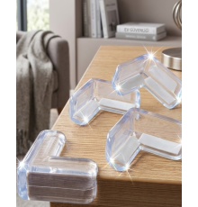 Şeffaf Köşe Koruyucu 4 Lü Set Çocuk Güvenlik Masa Köşe Aparatı