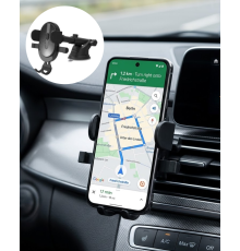 Araç Havalandırma Telefon Tutucu 360 Derece Döner Otomatik Kilitli Stand