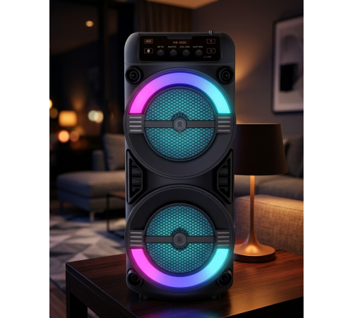 RGB Işıklı Bluetooth Hoparlör Kablosuz Taşınabilir Stereo Speaker
