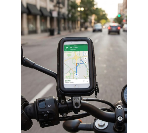 Su Geçirmez Motosiklet Bisiklet Telefon Tutucu 360 Derece Döner Gidon Telefon Standı