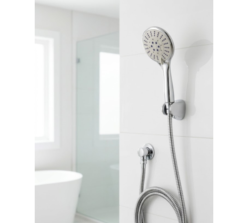 Çok Fonksiyonlu El Duşu Seti Kireç Önleyici Duş Başlığı Spiral Hortum Mafsallı Askı