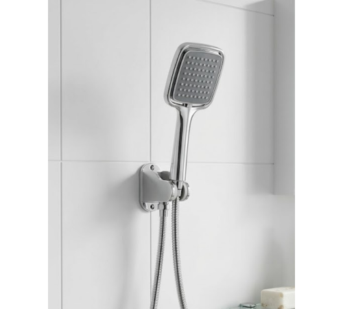 Siyah Duş Seti El Duşu Başlığı Spiral Hortum ve Duvar Askısı Banyo Duş Seti