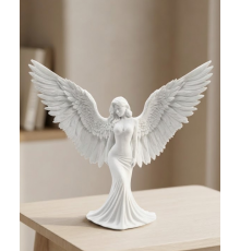Dekoratif Melek İnsan Figürlü 3D Heykel Biblo Modern Ev Dekoru