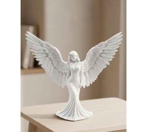 Dekoratif Melek İnsan Figürlü 3D Heykel Biblo Modern Ev Dekoru
