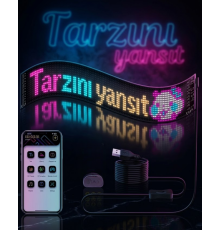 RGB LED Matrix Panel Esnek Yapı Uygulama Kontrollü Kayan Yazı Ekranı