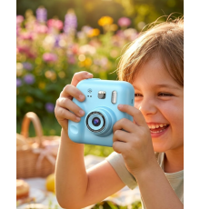 Çocuk Kamera Anında Baskı Özellikli 4 Rulo Kağıt ve 5 Kalem Hediyeli