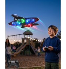 Uzaktan Kumandalı LED Işıklı Drone Uçak 360 Derece Dönüş Özellikli Oyuncak Drone