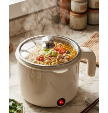 Mini Elektrikli Pişirici 1 Litre Buharda Pişirme Tepsili Çok Amaçlı Mutfak Tenceresi