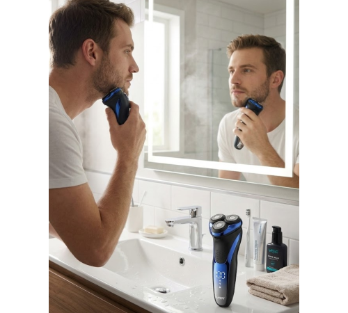 Profesyonel Elektrikli Tıraş Makinesi 3D Döner Başlık Erkek Bakım Cihazı