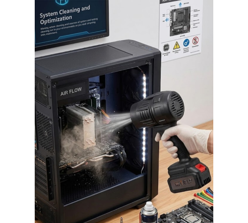 Kablosuz Yaprak Üfleyici Bahçe ve Araç Temizleme Hava Üfleme Makinesi