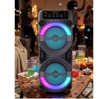 LED Işıklı Kablosuz Bluetooth Hoparlör USB TF Kart Destekli