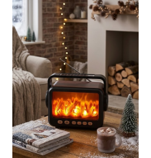 Dekoratif Şömine Görünümlü Bluetooth Hoparlör Radyo USB TF Destekli