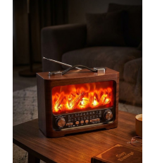 Dekoratif Şömine Görünümlü Bluetooth Hoparlör FM AM SW Radyo USB TF Kart Müzik Çalar