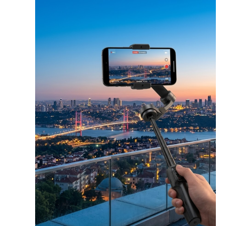 Profesyonel Telefon Gimbal Stabilizer 3 Axis Video Sabitleyici Vlog Tripod