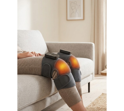 Kablosuz Isıtmalı Diz Omuz Masaj Cihazı Titreşimli Eklem Masaj Bandı 2li Set