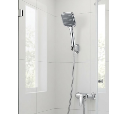 Siyah El Duşu Seti Spiral Duş Hortumu ve Duvar Askılı Çok Fonksiyonlu Duş Başlığı