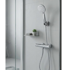 Çok Fonksiyonlu 4 Modlu El Duşu Başlığı Krem Duş Seti Spiral Hortumlu