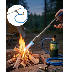 Gazlı Pürmüz Alev Tabancası Hortumlu Profesyonel LPG Yakıcı Mangal Kamp ve Atölye Kullanımı