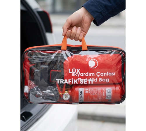Araç Trafik Seti Muayene Uyumlu Yangın Söndürücü ve İlk Yardım Kiti