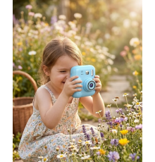 Anında Baskı Yapan Çocuk Kamerası Video Çekim ve Boyama Kalemli Set