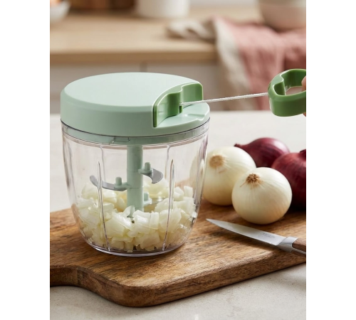 Manuel İpli Sebze Doğrayıcı Çok Bıçaklı Pratik Mutfak Blenderı